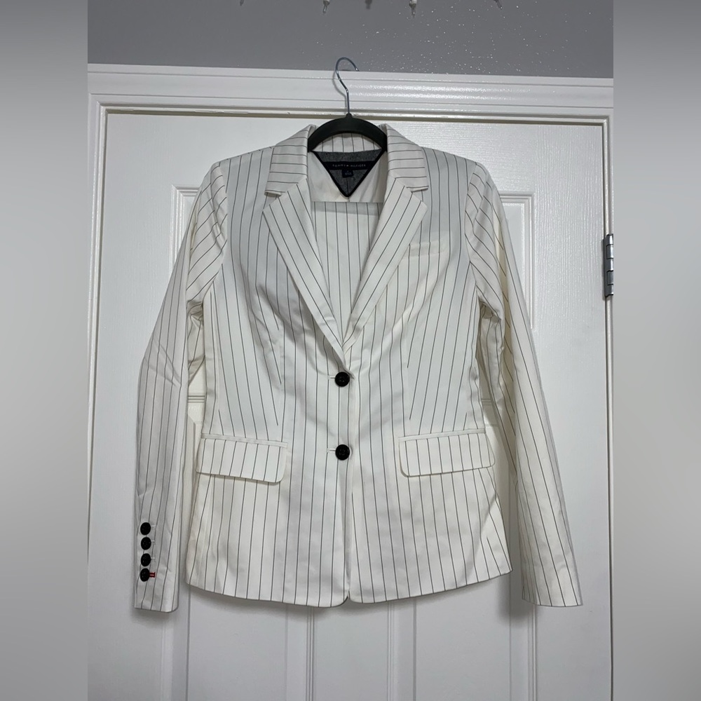 Tommy Hilfiger Striped Pant Suit, Blazer and Pants, Size 2.